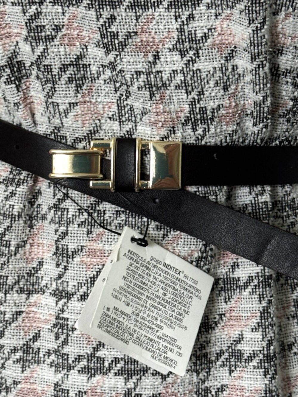 Women's Belt dark brown leather fashion narrow belt size M/L